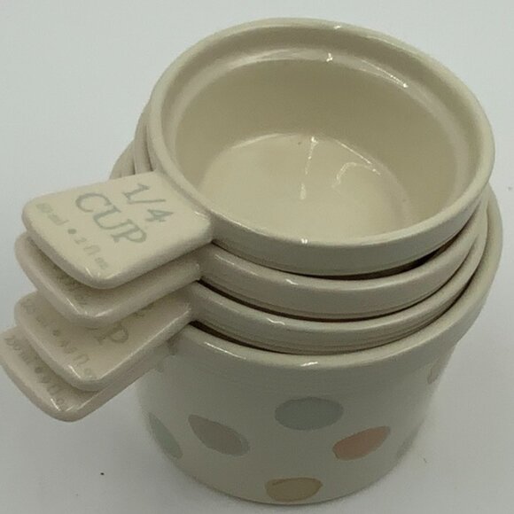 Kitchen Craft Classic Collection Ceramic Nesting Measuring Cup Set England - Picture 1 of 7
